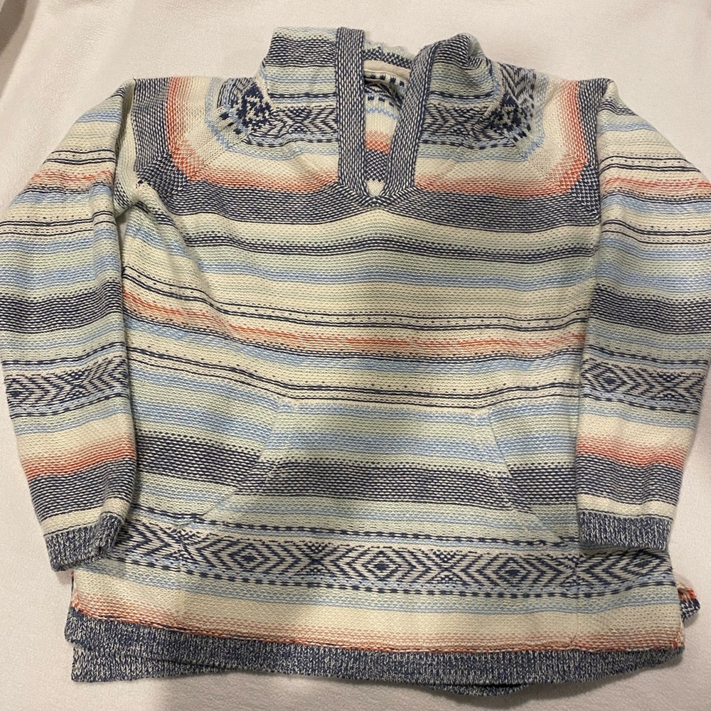 Faherty paradise stripe sweater poncho.